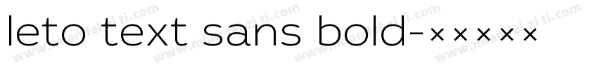 leto text sans bold字体转换